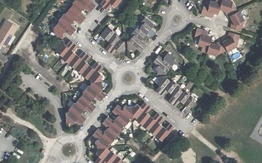 Vue aérienne du Rue de la Thalie