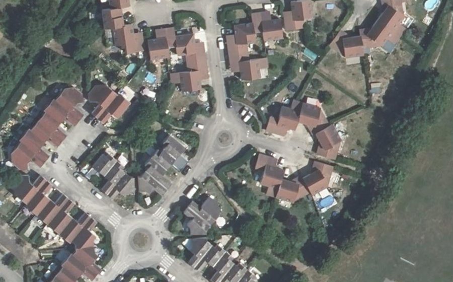 Vue aérienne du Rue de la Thalie