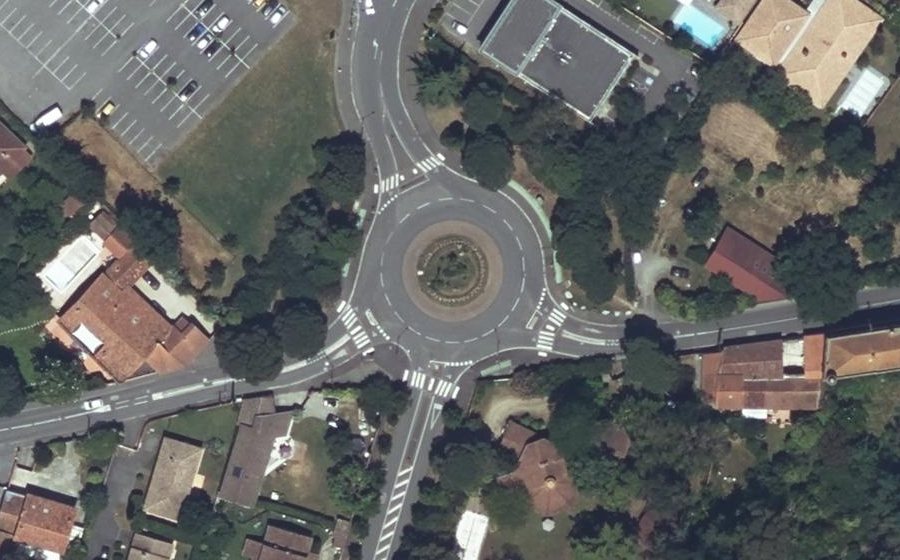 Vue aérienne du Rond-Point Maurice Ribis