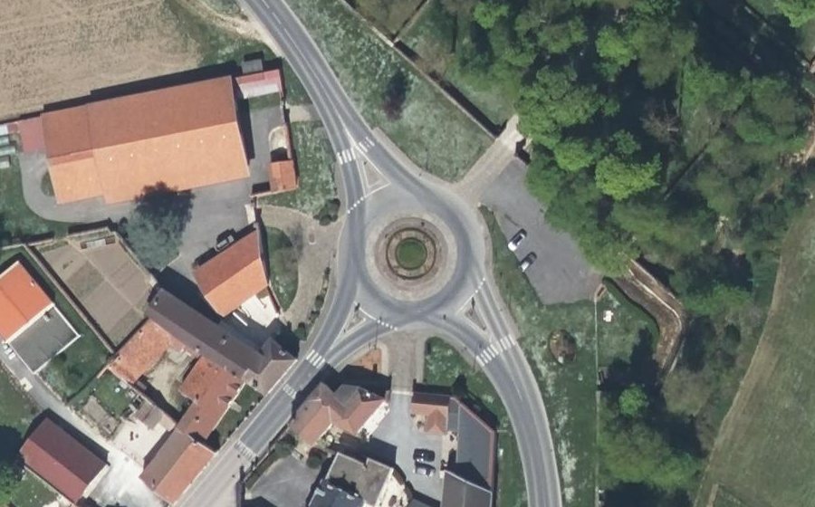 Vue aérienne du Place de la Demi Lune