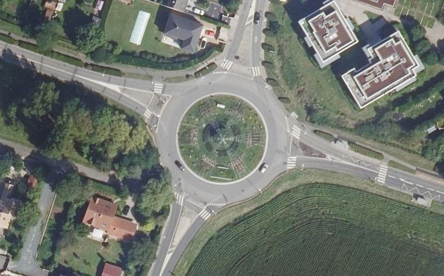 Vue aérienne du Rond-Point de Cressely