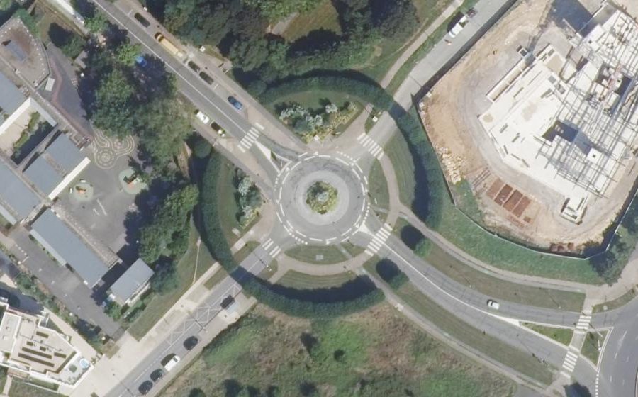 Vue aérienne de la Place Varian-Fry