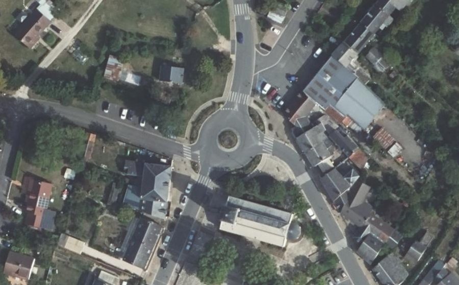 Vue aérienne du Place de l'Église