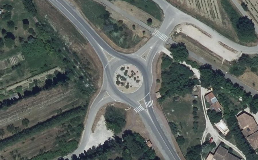 Vue aérienne du Route d'Orange