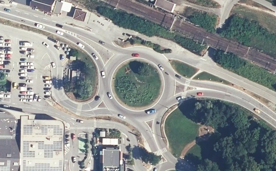 Vue aérienne du Rond-Point du Vignoble