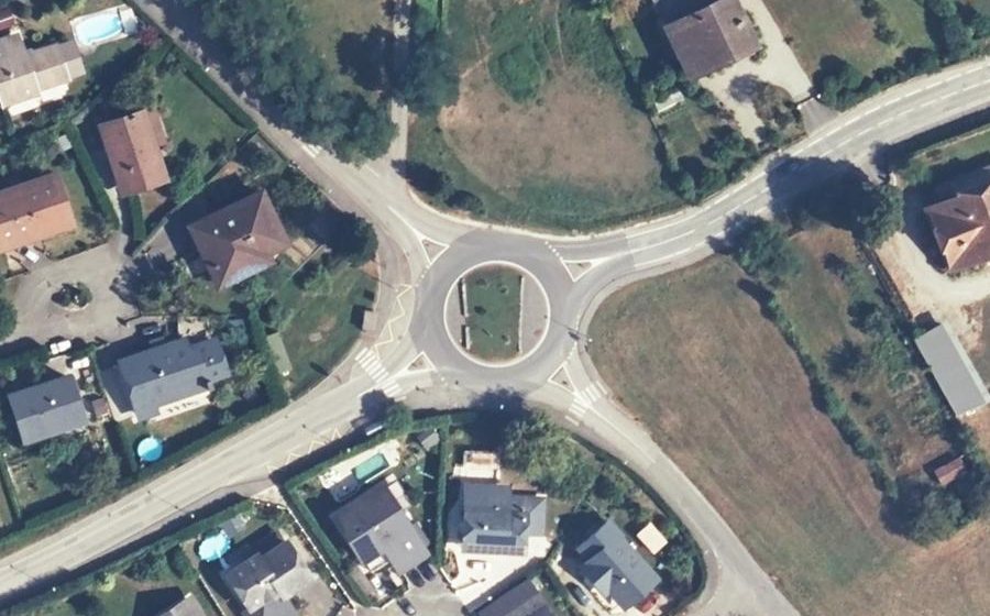 Vue aérienne du Rond-Point de Carron