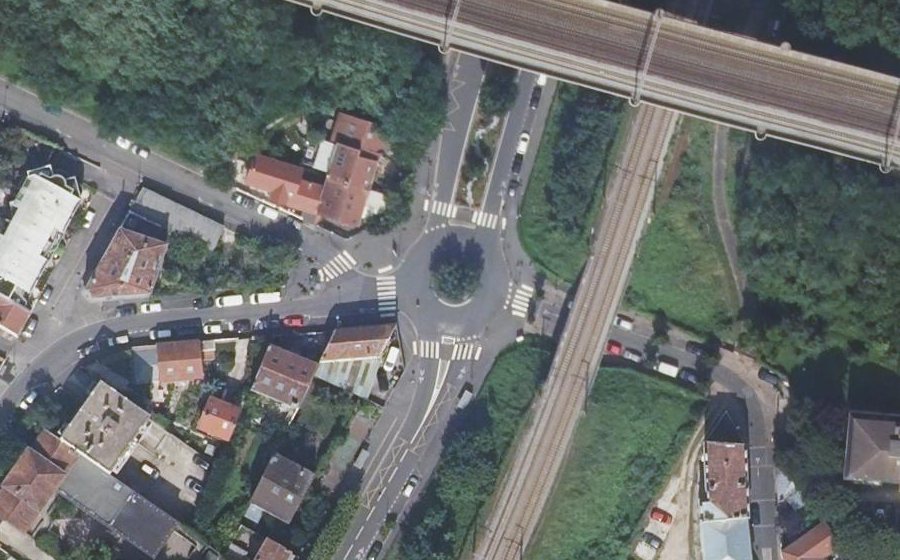 Vue aérienne du Rond-Point de Ciechanow