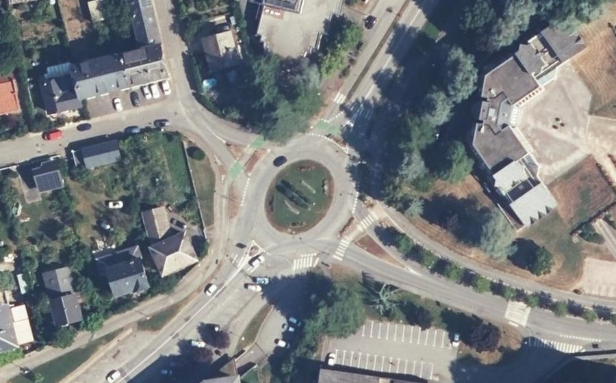 Vue aérienne du Rond-Point Pillet Will