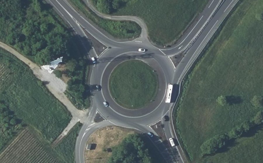 Vue aérienne du Rond-Point des Moutonnières