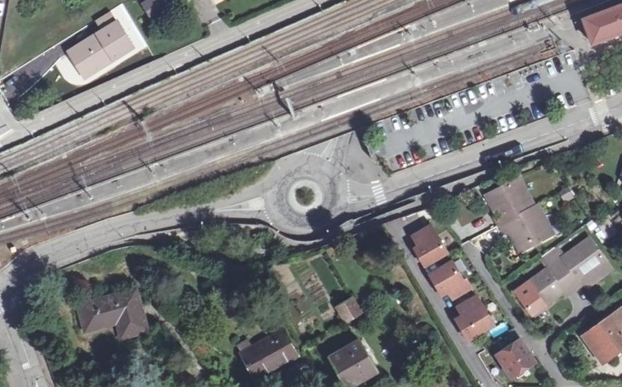 Vue aérienne du Rue de la Gare