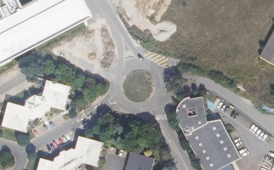 Vue aérienne du Chemin du Petit Saclay