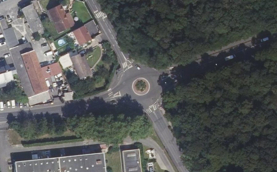 Vue aérienne du Rond-Point des Sources