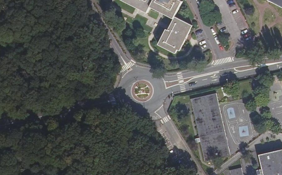 Vue aérienne du Rond-Point de la Forêt