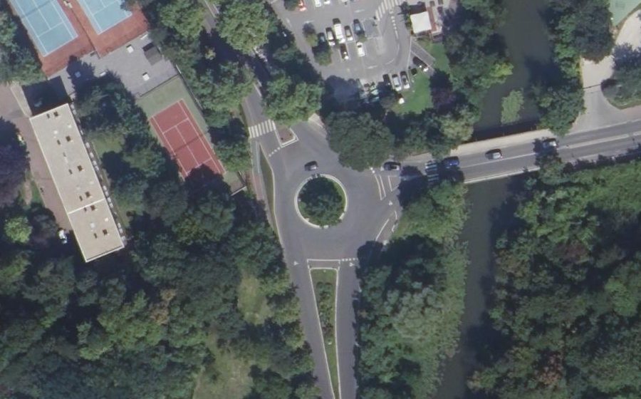Vue aérienne du Rond-Point du Québec