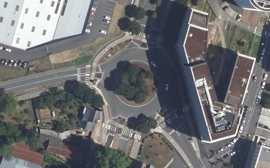 Vue aérienne du Rond-Point Jacques Monod