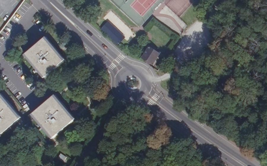 Vue aérienne du Rond-Point des Droits de l'Homme