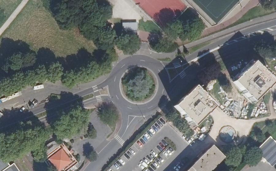 Vue aérienne du Rond-Point Jacques Anquetil