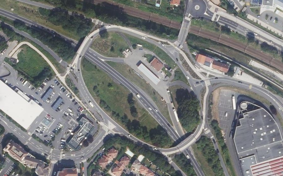 Vue aérienne du Voie du Général de Gaulle