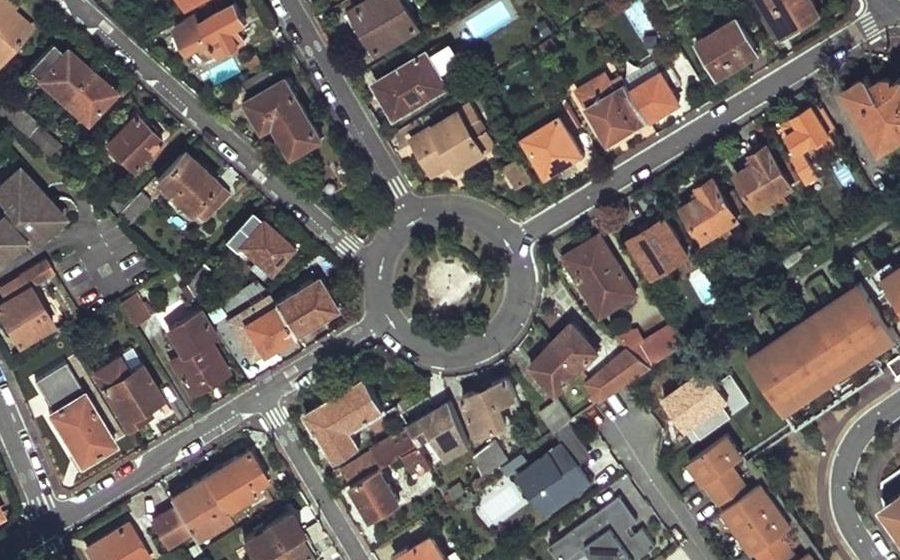 Vue aérienne du Rond-Point Ducis