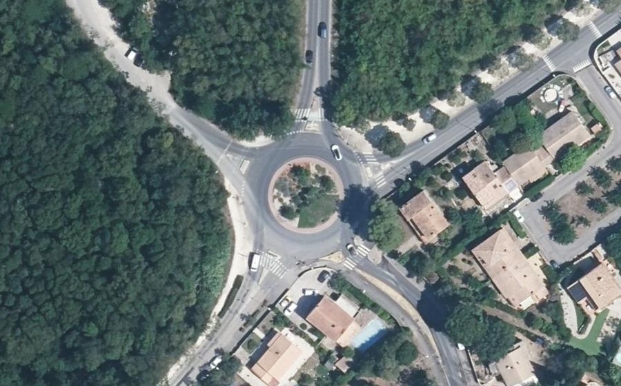 Vue aérienne du Rond-Point Adrien Villaret