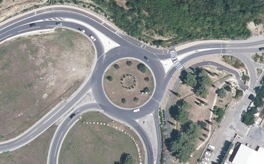 Vue aérienne du Rond-Point Jean Monnet