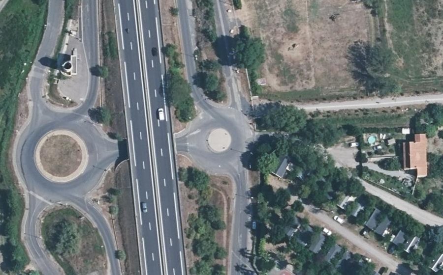 Vue aérienne du Rond-Point des Saladelles