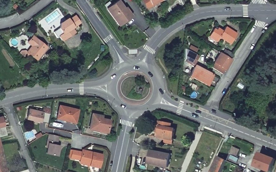 Vue aérienne du Rond-Point de la Sablière