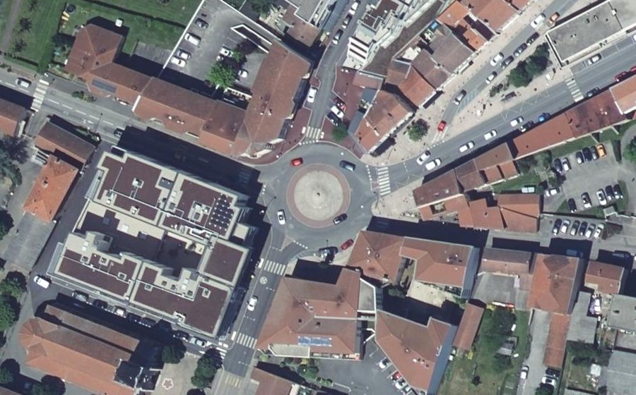 Vue aérienne du Place Ethon Wery