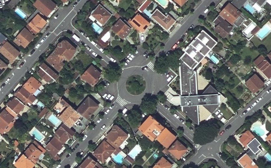 Vue aérienne du Place de la Pergola