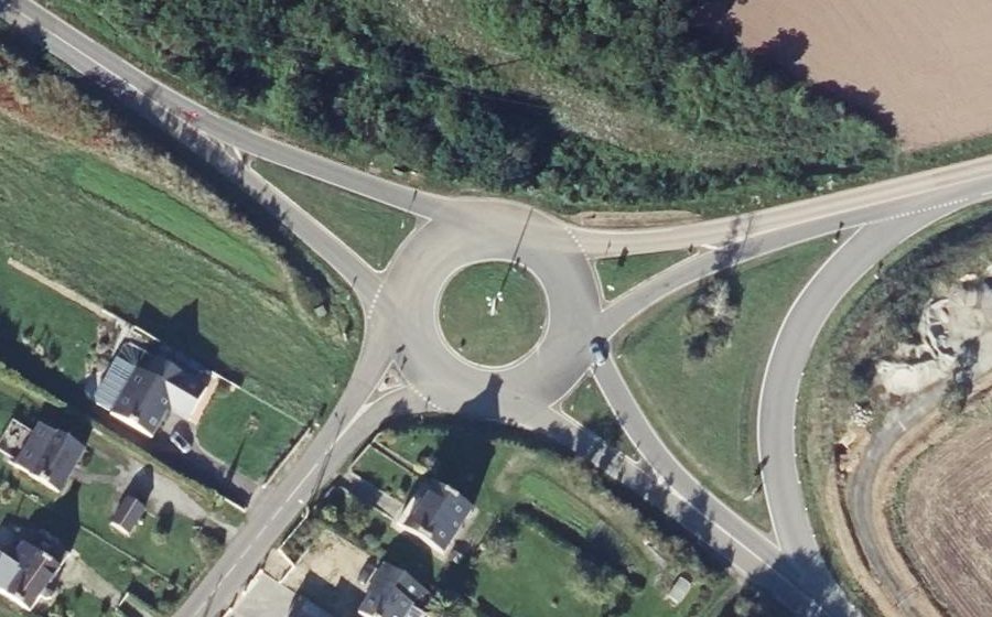 Vue aérienne du Giratoire de Saint-Fiacre