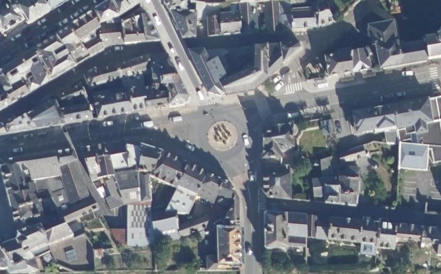 Vue aérienne du Place du Général Leclerc