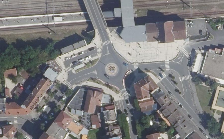 Vue aérienne de la Place du Général de Gaulle