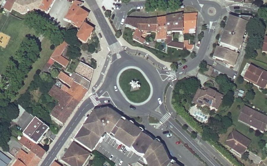 Vue aérienne du Rond-Point Jean Monnet