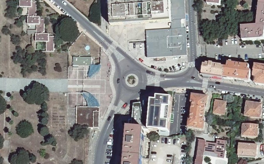 Vue aérienne du Rond-Point des Médailles Militaires