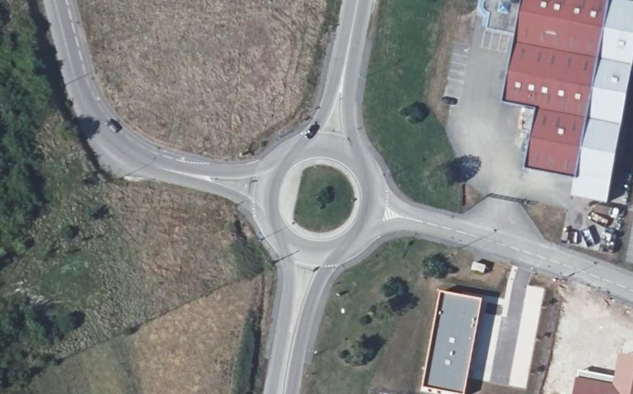 Vue aérienne du Rond-Point d'Anclenoux