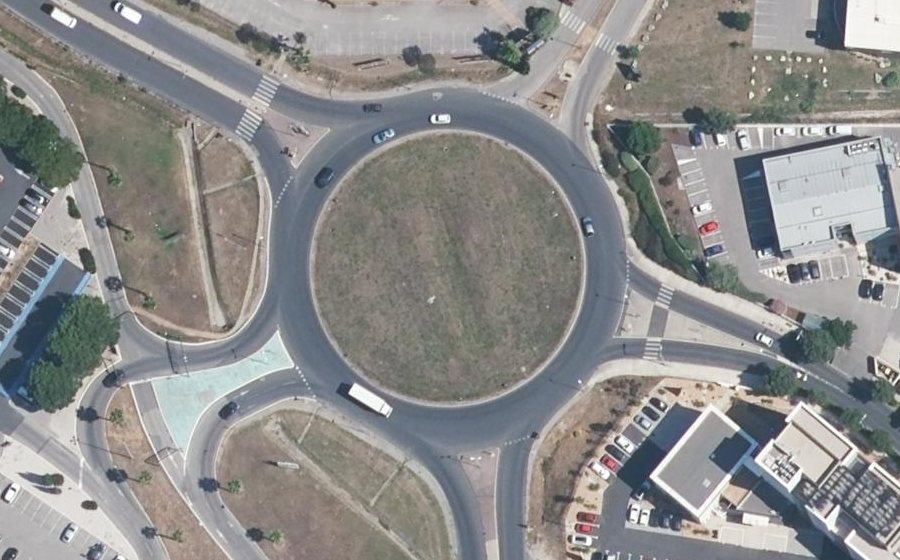 Vue aérienne du Rond-Point des Commandeurs