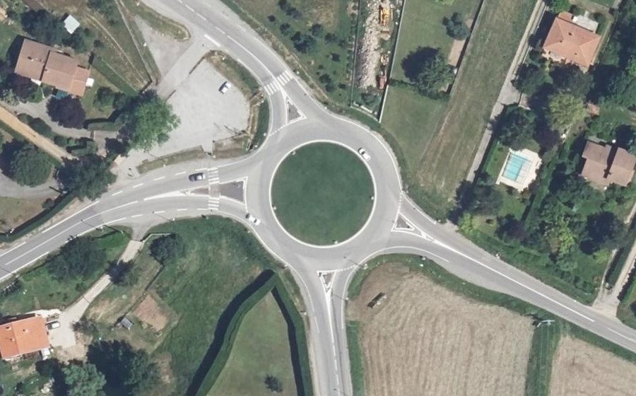 Vue aérienne du Rond-Point du Mourio