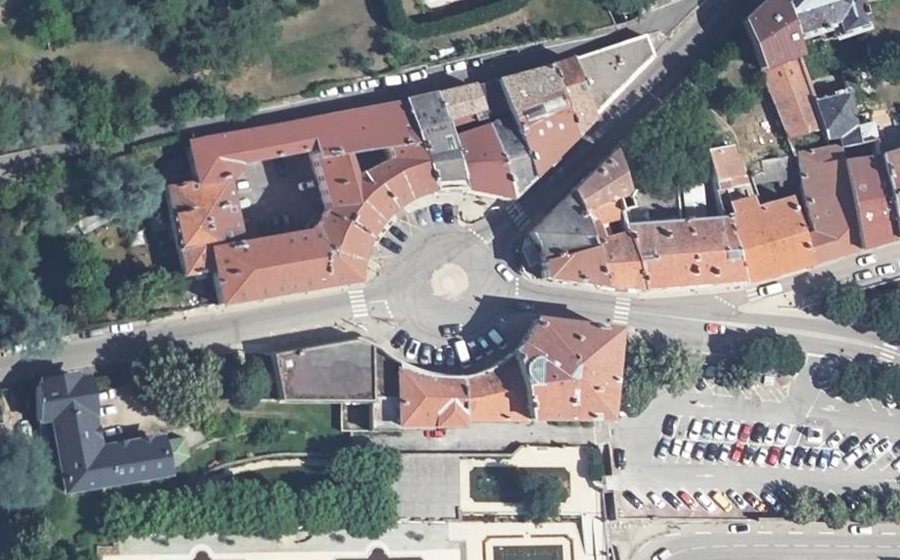Vue aérienne du Place Alsace Lorraine
