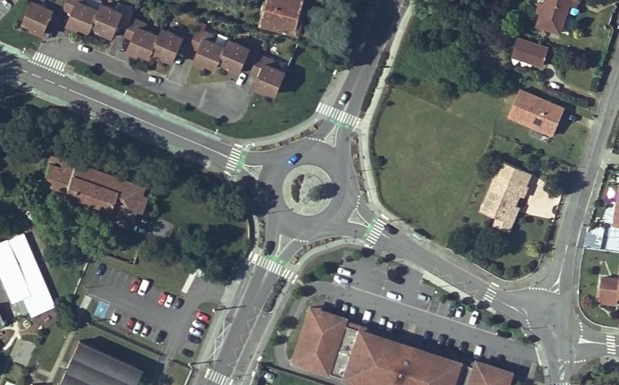 Vue aérienne du Rond-Point de Rudelle