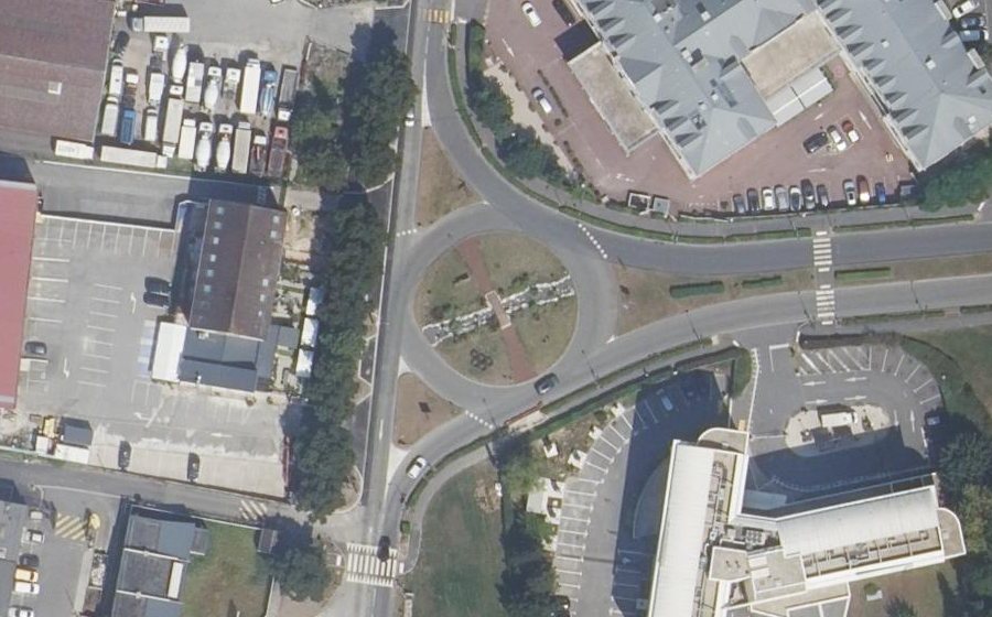 Vue aérienne du Rond-Point du Verger