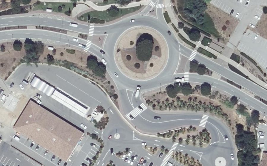 Vue aérienne du Rond-Point de l'Europe