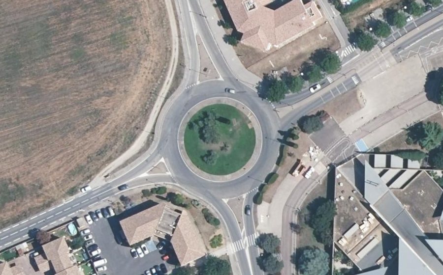 Vue aérienne du Rond-Point Julius Estève