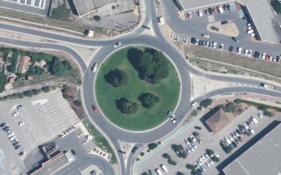 Vue aérienne du Rond-Point Alphonse Juin