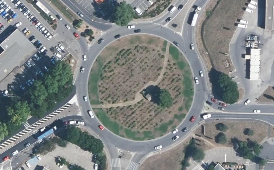 Vue aérienne du Espace Pierre Sarguet