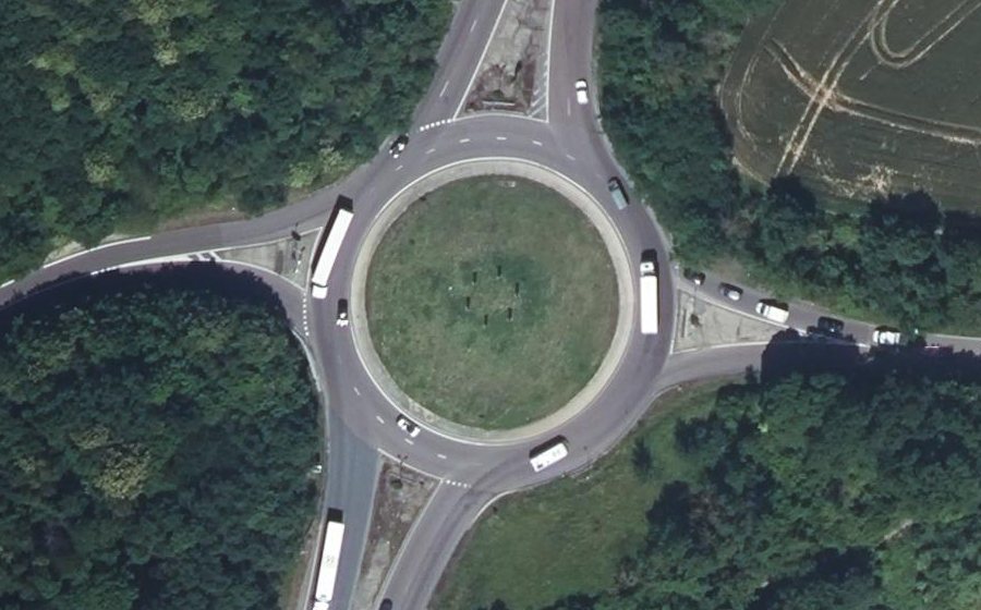 Vue aérienne du Rond-Point des Colonnes