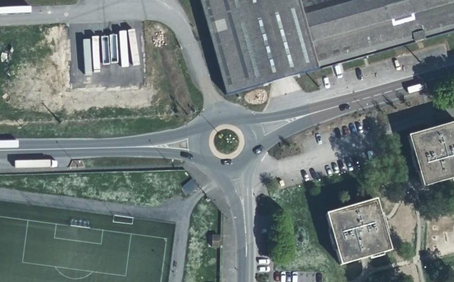 Vue aérienne du Rond-Point du Stade Audibert