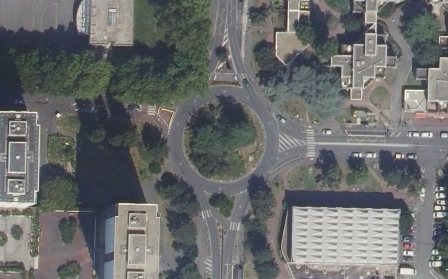 Vue aérienne du Place d'Etterbeek