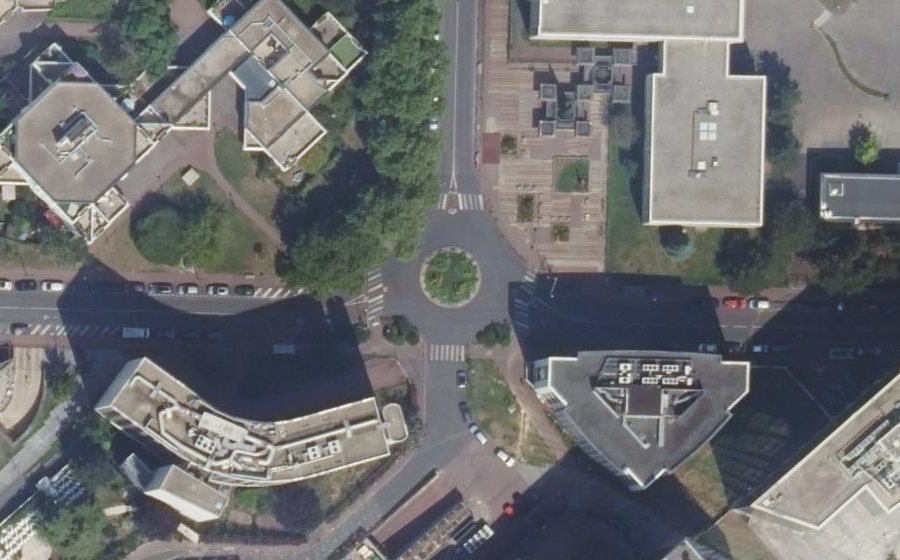 Vue aérienne du Place Nelson Mandela