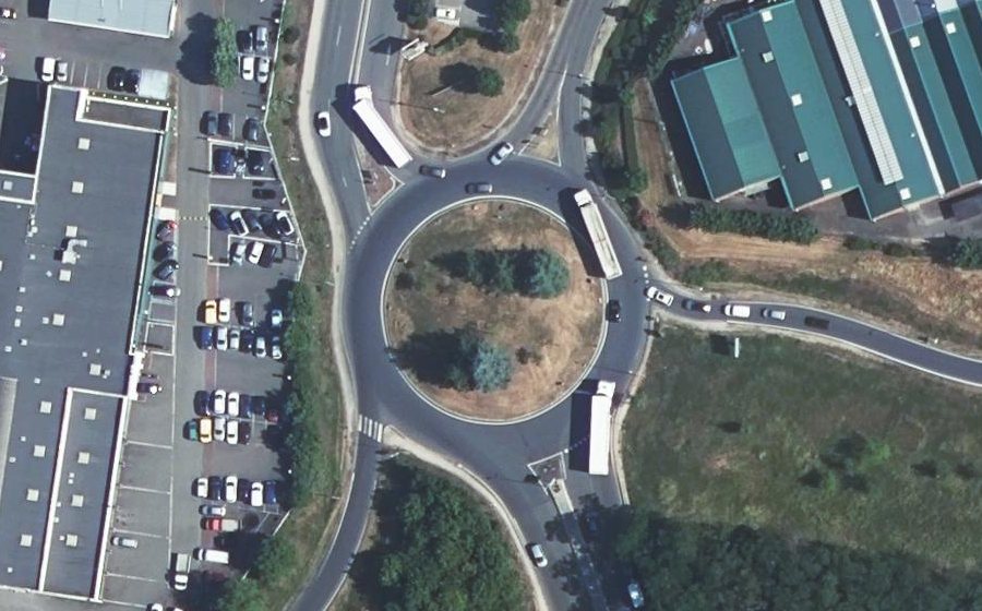 Vue aérienne du Rond-Point des Coralines Nord