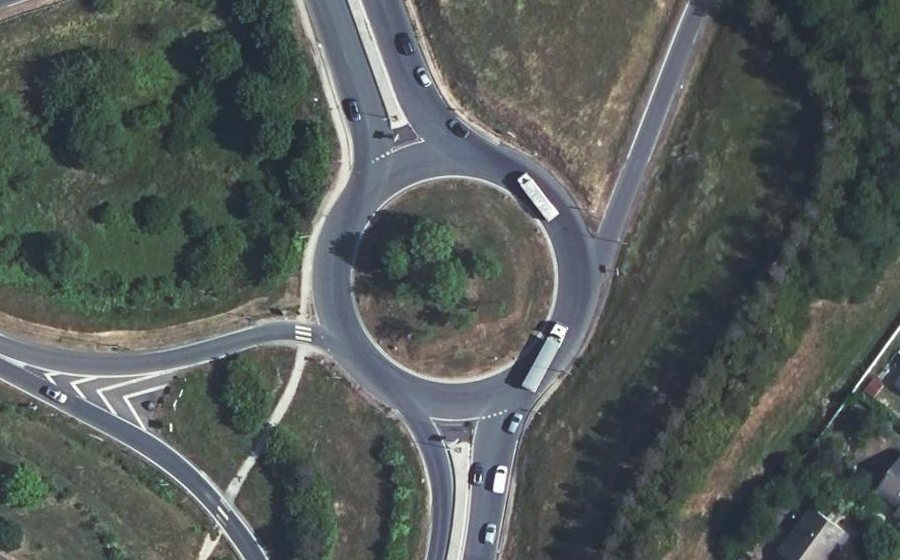 Vue aérienne du Rond-Point des Coralines Sud